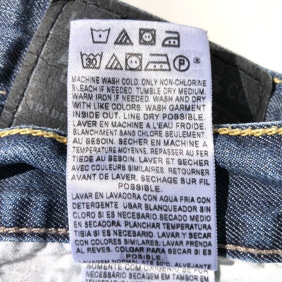 Levi's 514 Jeans Slim Straight Leg Men 36 32 Medium Blue Wash Back Zip Pockets - Picture 16 of 16